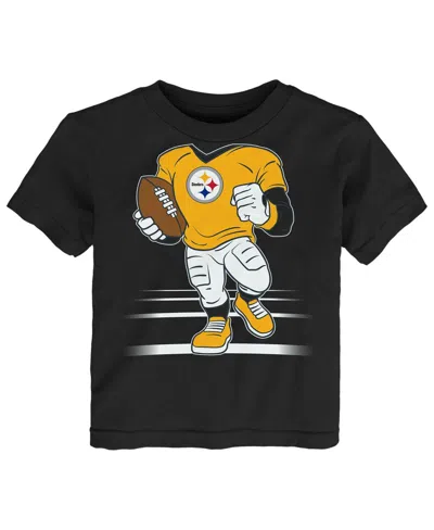 Outerstuff Babies' Toddler Black Pittsburgh Steelers Game Fit T-shirt