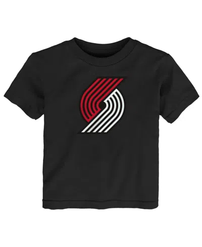 Outerstuff Babies' Toddler Black Portland Trail Blazers Primary Logo T-shirt