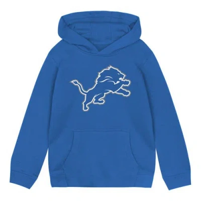 Outerstuff Kids'  Toddler Blue Detroit Lions Logo Pullover Hoodie