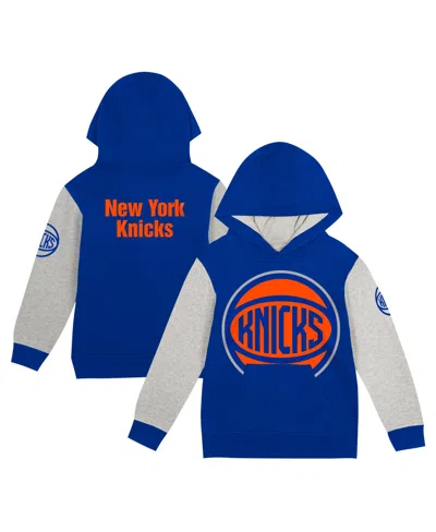 Outerstuff Babies' Toddler Blue New York Knicks Fair Catchâ Fleece Pullover Hoodie