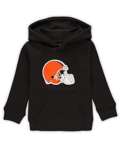 Outerstuff Babies' Toddler Boys' 2t-5t Cleveland Browns Fleece-lined Pullover Hoodie In Black
