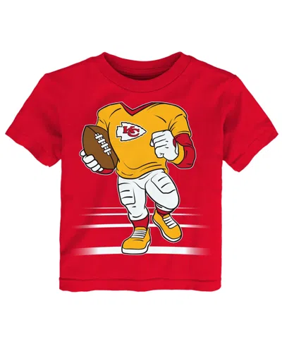 Outerstuff Babies' Toddler Boys' 2t-5t Kansas City Chiefs Game Fit Screen Print Graphics T-shirt In Red