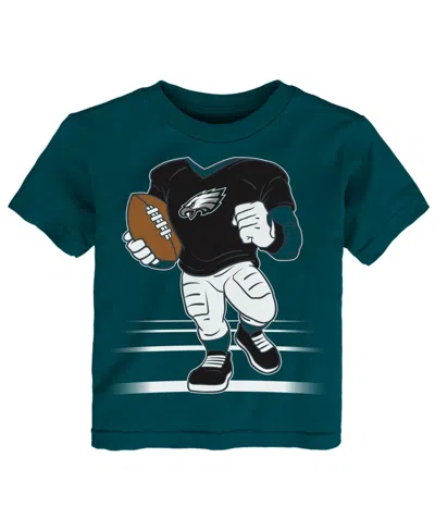 Outerstuff Babies' Toddler Boys' 2t-5t Philadelphia Eagles Game Fit Screen Print Graphics T-shirt In Midnight Green
