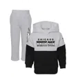 Outerstuff Toddler Boys And Girls Black, Heather Gray Chicago White Sox Two-piece Playmaker Set In Black,heather Gray