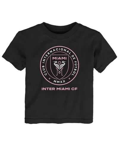 Outerstuff Babies' Toddler Boys And Girls Black Inter Miami Cf Primary Logo T-shirt