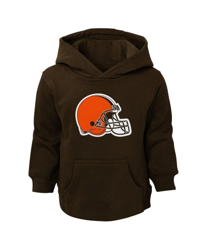 Outerstuff Babies' Toddler Boys And Girls Brown Cleveland Browns Logo Pullover Hoodie