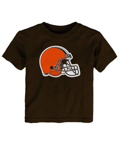 Outerstuff Kids' Toddler Boys And Girls Brown Cleveland Browns Primary Logo T-shirt