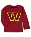 Outerstuff Toddler Boys And Girls Burgundy Washington Commanders Team Logo Long Sleeve T-shirt In Burgundy