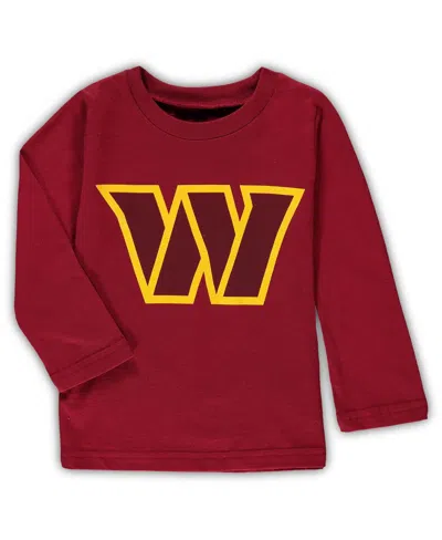 Outerstuff Babies' Toddler Boys And Girls Burgundy Washington Commanders Team Logo Long Sleeve T-shirt