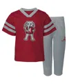 Outerstuff Toddler Boys And Girls Crimson Alabama Crimson Tide Two-piece Red Zone Jersey And Pants Set In Crimson
