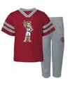 Outerstuff Toddler Boys And Girls Crimson Alabama Crimson Tide Two-piece Red Zone Jersey And Pants Set In Crimson