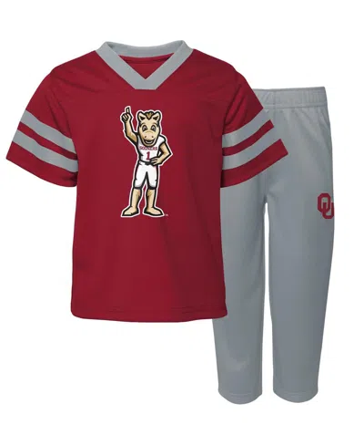 Outerstuff Babies' Toddler Boys And Girls Crimson Alabama Crimson Tide Two-piece Red Zone Jersey And Pants Set