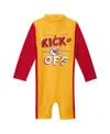 Outerstuff Toddler Boys And Girls Gold Kansas City Chiefs Wave Runner Long Sleeve Wetsuit In Gold