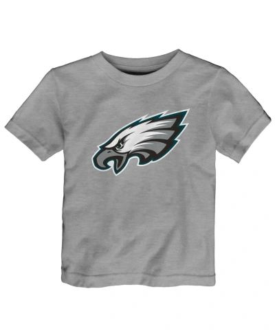 Outerstuff Babies' Toddler Boys And Girls Heather Gray Philadelphia Eagles Primary Logo T-shirt
