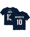 OUTERSTUFF TODDLER BOYS AND GIRLS MAC JONES NAVY NEW ENGLAND PATRIOTS MAINLINER PLAYER NAME AND NUMBER T-SHIRT