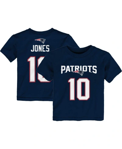 Outerstuff Babies' Toddler Boys And Girls Mac Jones Navy New England Patriots Mainliner Player Name And Number T-shirt