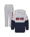 Outerstuff Toddler Boys And Girls Navy, Heather Gray Boston Red Sox Two-piece Playmaker Set In Navy,heather Gray