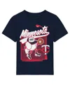 Outerstuff Toddler Boys And Girls Navy Minnesota Twins On The Fence T-shirt In Navy