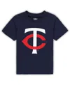 Outerstuff Infant Boys And Girls Navy Minnesota Twins Team Crew Primary Logo T-shirt In Navy