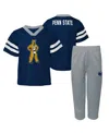 Outerstuff Toddler Boys And Girls Navy Penn State Nittany Lions Two-piece Red Zone Jersey And Pants Set In Navy