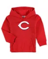 Outerstuff Toddler Boys And Girls Red Cincinnati Reds Team Primary Logo Fleece Pullover Hoodie In Red