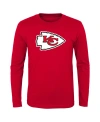 OUTERSTUFF TODDLER BOYS AND GIRLS RED KANSAS CITY CHIEFS PRIMARY LOGO LONG SLEEVE T-SHIRT