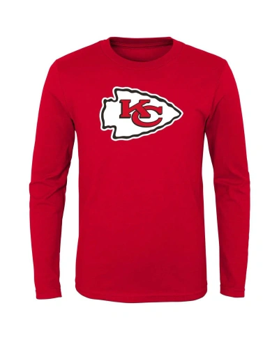 Outerstuff Babies' Toddler Boys And Girls Red Kansas City Chiefs Primary Logo Long Sleeve T-shirt