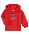 Outerstuff Toddler Boys And Girls Red Los Angeles Angels Team Primary Logo Fleece Pullover Hoodie In Red