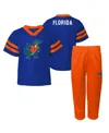 Outerstuff Toddler Boys And Girls Royal Florida Gators Two-piece Red Zone Jersey And Pants Set In Royal
