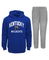 Outerstuff Toddler Boys And Girls Royal, Gray Kentucky Wildcats Play-by-play Pullover Fleece Hoodie And Pants S In Royal,gray