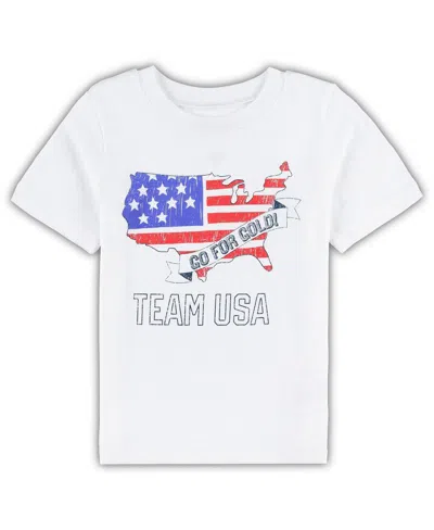 Outerstuff Babies' Toddler Boys And Girls White Team Usa Go For Gold T-shirt