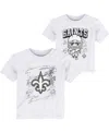 Outerstuff Toddler Boys White New Orleans Saints Coloring Activity Two-pack T-shirt Set In White