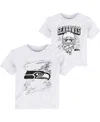 Outerstuff Toddler Boys White Seattle Seahawks Coloring Activity Two-pack T-shirt Set In White