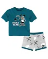 Outerstuff Toddler Chicago Blackhawks Disney Rookie Year T-shirt Shorts Set In Blue