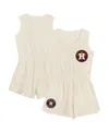 Outerstuff Toddler Cream Houston Astros Power Tank Romper In Cream