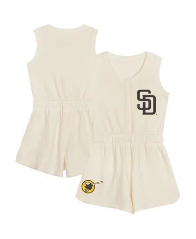 Outerstuff Babies' Toddler Cream San Diego Padres Power Tank Romper In White
