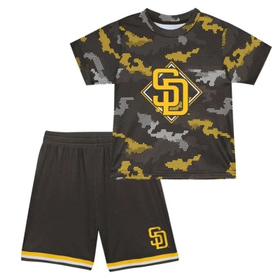 Outerstuff Kids' Toddler Fanatics Branded Brown San Diego Padres Field Ball T-shirt & Shorts Set