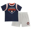 OUTERSTUFF TODDLER FANATICS BRANDED NAVY/GRAY HOUSTON ASTROS BASES LOADED T-SHIRT & SHORTS SET