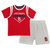 OUTERSTUFF TODDLER FANATICS BRANDED RED/GRAY ST. LOUIS CARDINALS BASES LOADED T-SHIRT & SHORTS SET