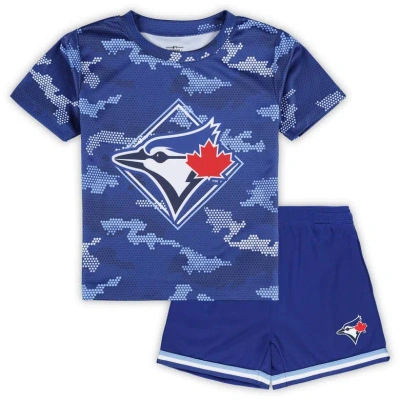 Outerstuff Kids' Toddler Fanatics Branded Royal Toronto Blue Jays Field Ball T-shirt & Shorts Set