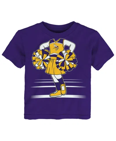 Outerstuff Babies' Toddler Girls' 2t-5t Game Fit Minnesota Vikings Crewneck Short-sleeve T-shirt In Purple