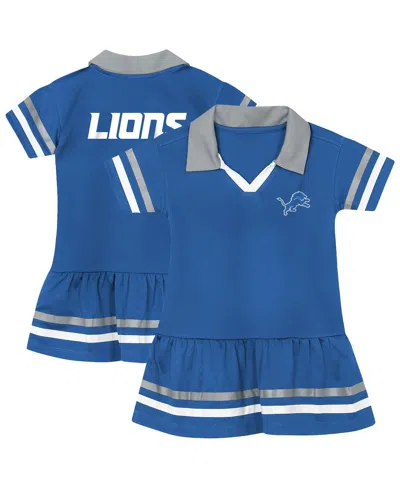 Outerstuff Babies' Toddler Girls Blue Detroit Lions Star Player Dress