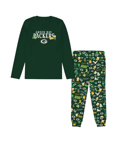Outerstuff Babies' Toddler Green Bay Packers Chestnut Holiday Sleep Set