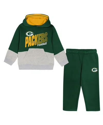 Outerstuff Babies' Toddler Green Bay Packers Lineman Fleece Hoodie And Pants Set