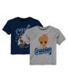 Outerstuff Toddler Heather Gray Memphis Grizzlies 2-piece Guardians Of The Galaxy T-shirt Set In Black