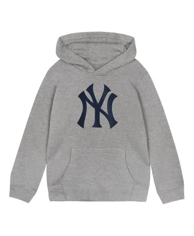 Outerstuff Kids' Toddler Heather Gray New York Yankees Primary Logo Fleece Pullover Hoodie