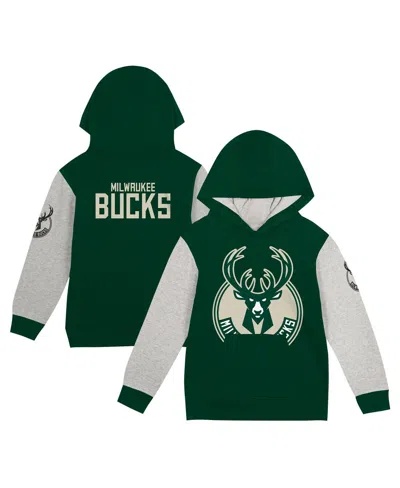 Outerstuff Babies' Toddler Hunter Green Milwaukee Bucks Fair Catchâ Fleece Pullover Hoodie