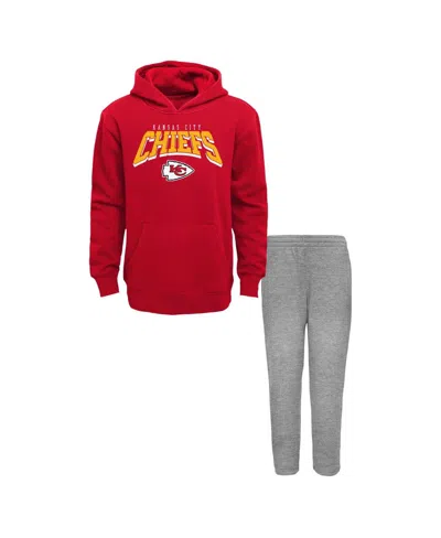 Outerstuff Toddler Kansas City Chiefs Dynamic Duo Fleece Pullover Hoodie Sweatpants Set In Red