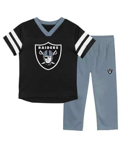 Outerstuff Babies' Toddler Las Vegas Raiders T-shirt And Pants Set In Gray