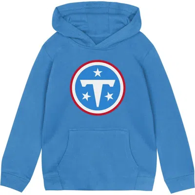 Outerstuff Kids'  Toddler Light Blue Tennessee Titans Primary Logo Fleece Hoodie In Multi